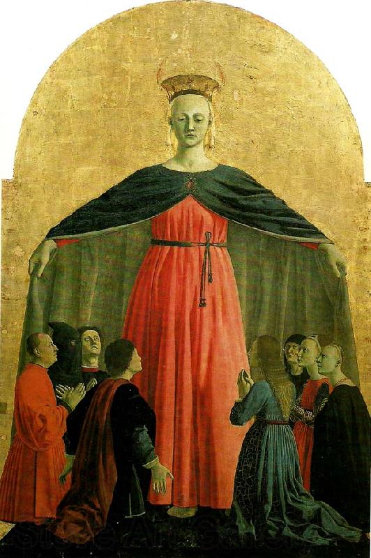 Piero della Francesca madonna della misericordia, central panel of the polyptych of the misericordia Spain oil painting art
